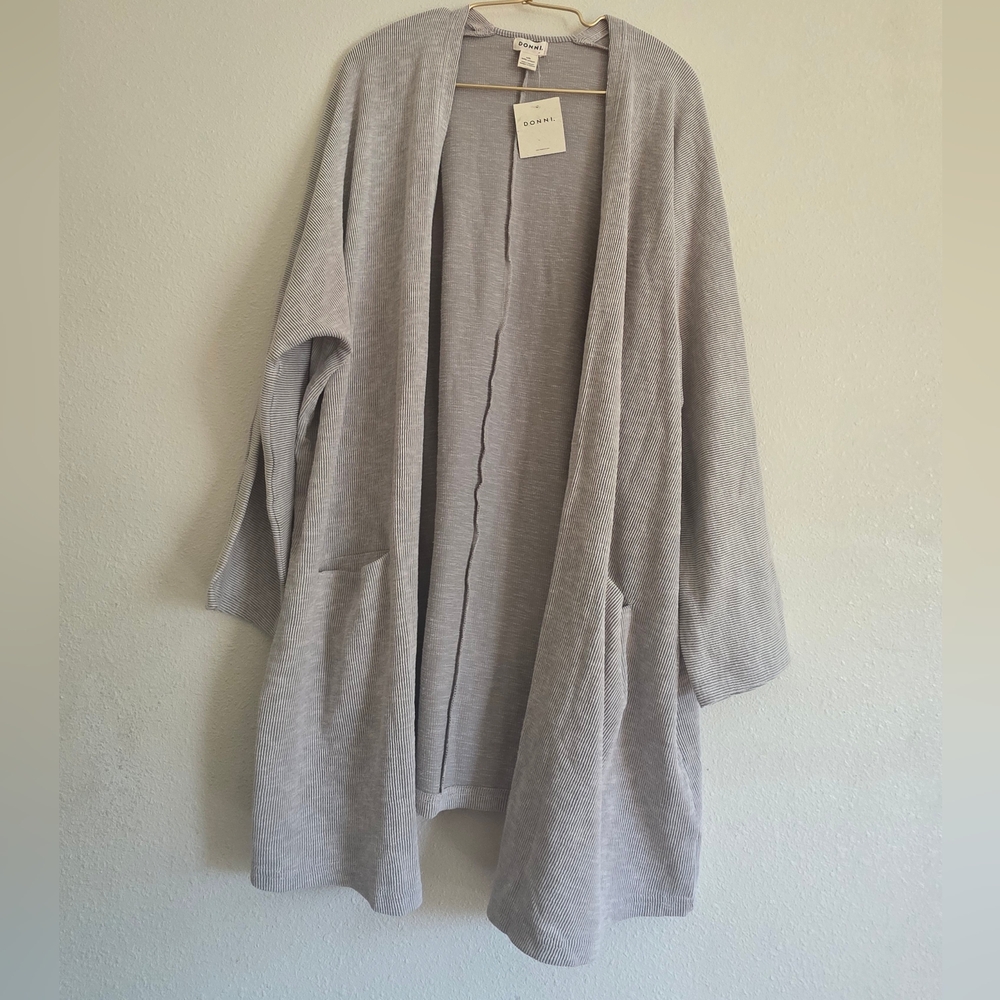 DONNI. Heather Gray Cozy Cardigan